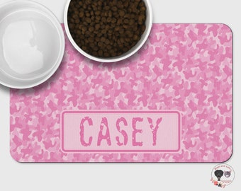 Blue Custom Placemat Personalized with Child/'s Name Green Camouflage Placemat Pink Camo Brown You choose colors