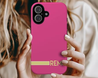 Custom Initial Phone Case: Personalized Monogram Phone Cover iPhone 17 Air 17 Pro Max 16 Pro 15 14 Samsung S25 S24 S23 Ultra Plus