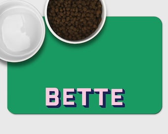 Personalized Pet Food Mat, Custom Dog Cat Placemat, New Puppy or Kitten