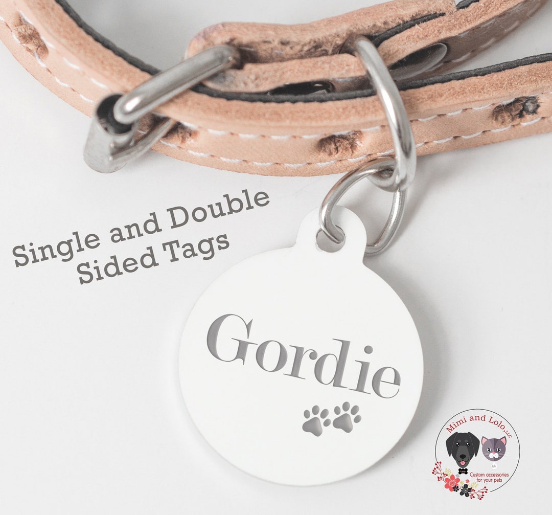 Dog Tags for Pets ID Tag Personalized Cat Collar Tag Dog Name Etsy