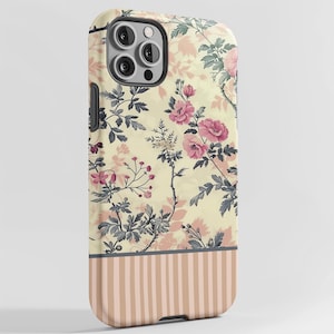 Vintage Floral Phone Case: Botanical Toile Design