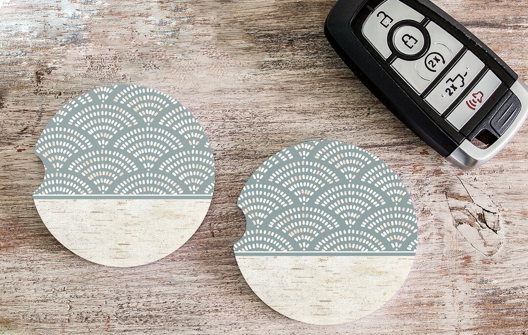 Sandstone Car Coasters, New Car Decor, Custom Car Accessories, Auto Cup