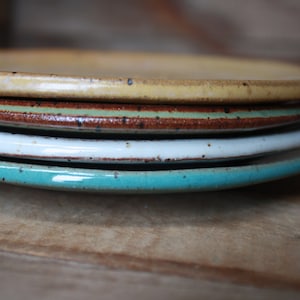Handmade Ceramic Dinner Plate by KJ Pottery - Unique Dinnerware Piece