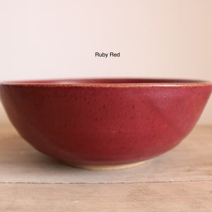 Ramen Bowl KJ Pottery Ruby Red