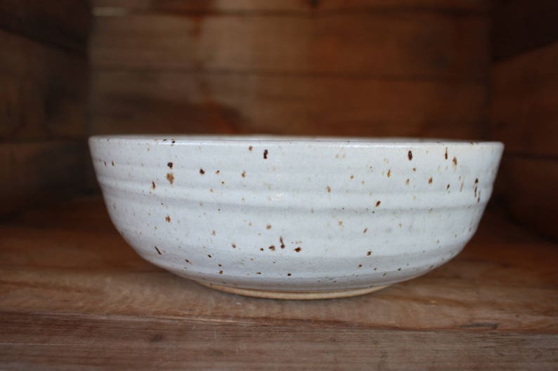 Ramen Bowl KJ Pottery Speckled White