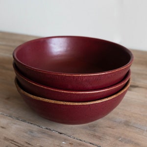 Cereal Bowl KJ Pottery Ruby Red