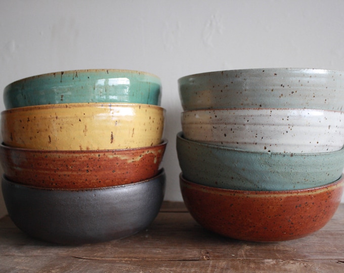 Handmade Ceramic Bowl for Ramen or Pho - Unique Dinnerware by KJ Pottery