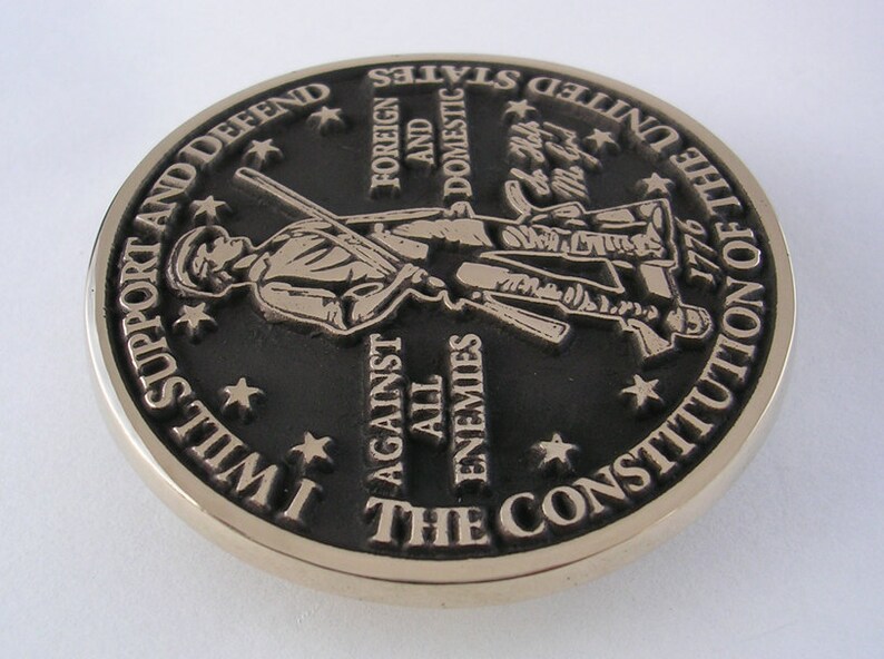 Military Oath Buckle US Constitution Minutemen image 3