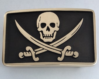 Jolly Roger Black Flag Buckle - Calico Jack