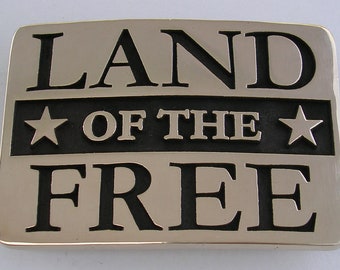 Land of the Free Belt Buckle