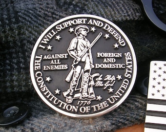 Military Oath Buckle - US Constitution - Minutemen