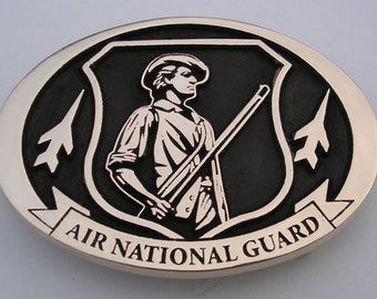 Air National Guard Belt Buckle - Made in the USA
