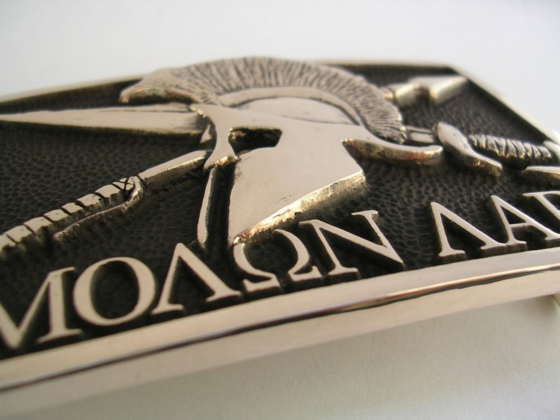 Molon Labe Sculptured Belt Buckle image 4