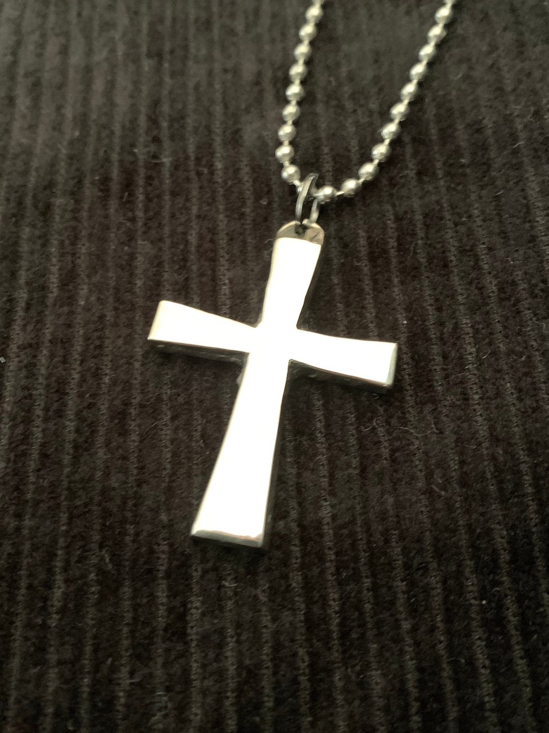 Flared Cross Necklace Pendant Etsy