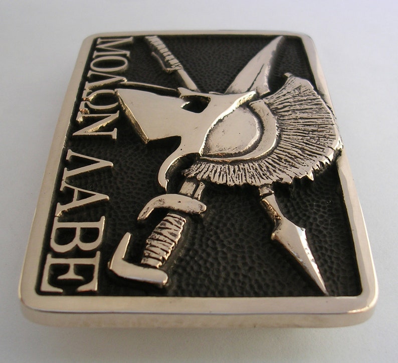 Molon Labe Sculptured Belt Buckle image 3