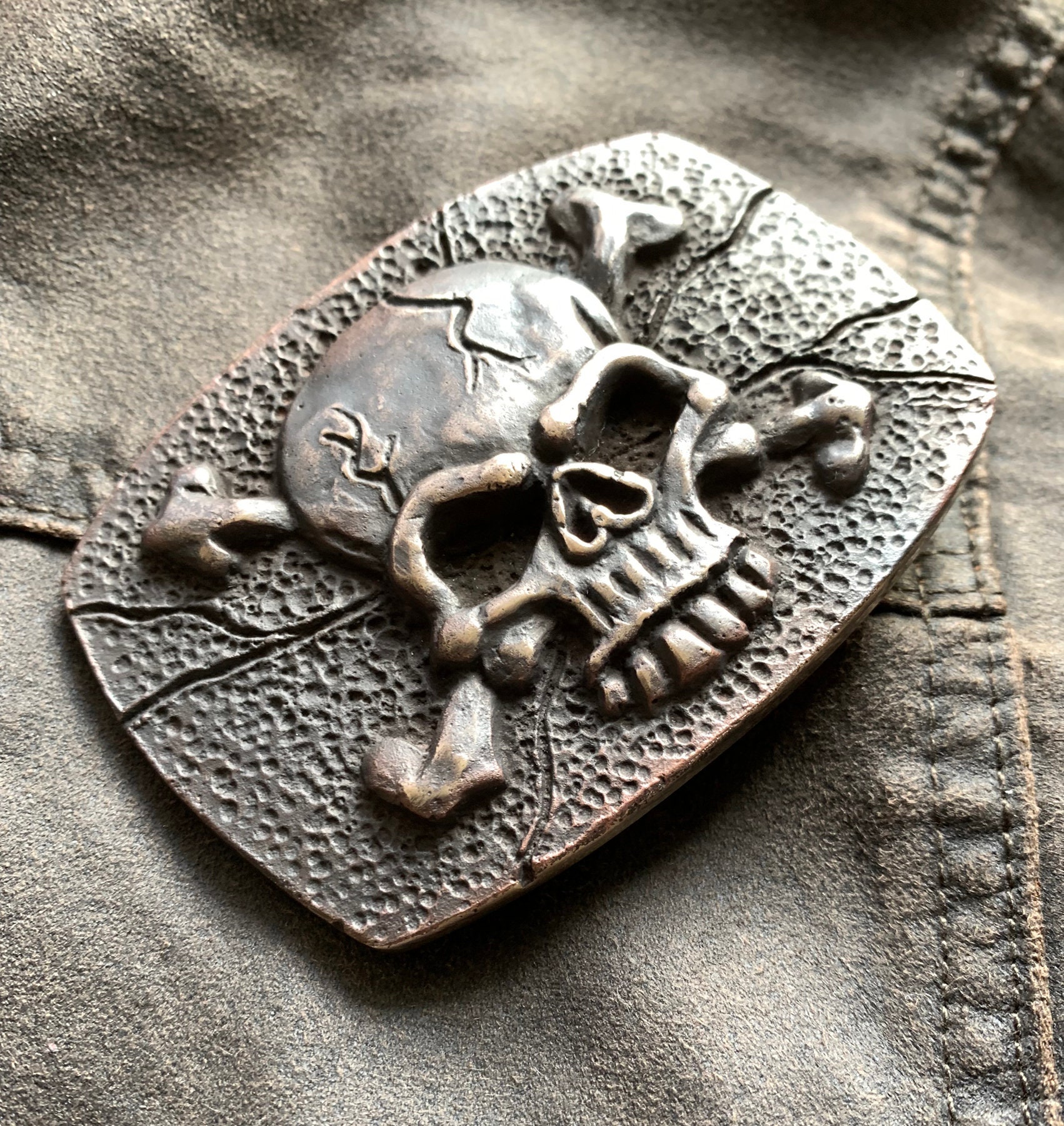 Skull Crossed Bones Buckle - Etsy