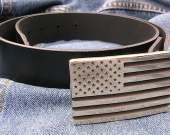 American Flag Belt Buckle USA