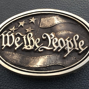 We the People "Old Glory" American Flag Belt Buckle - Made in the USA