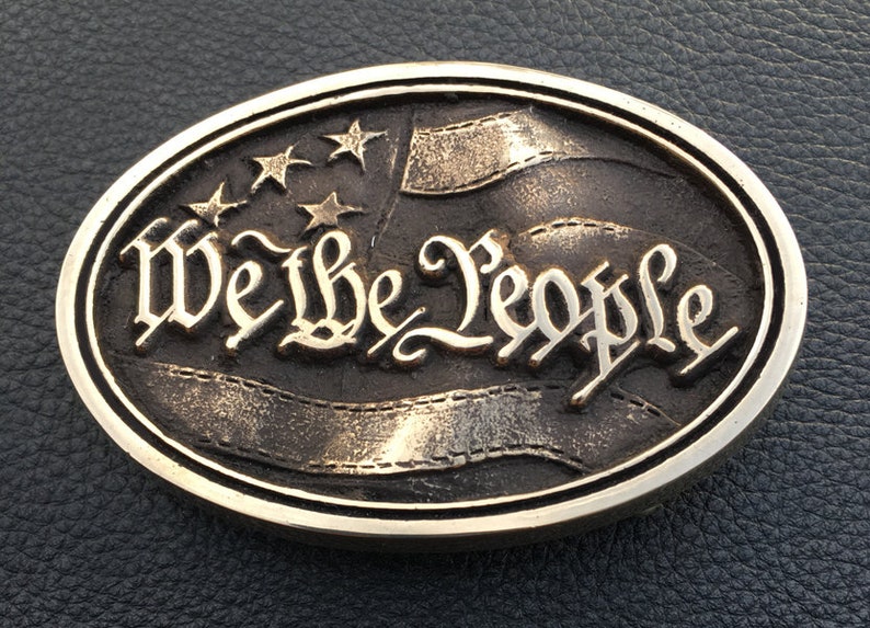 We the People Old Glory American Flag Belt Buckle Made in the USA Bild 1