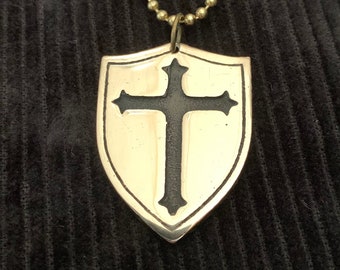 Shield of Faith Cross Necklace - Pendant