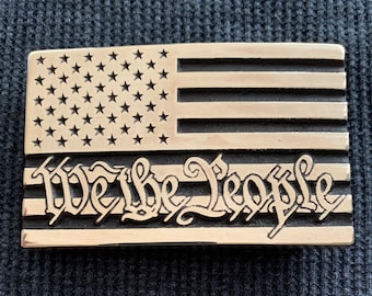 American Flag We the People - Belt Buckle