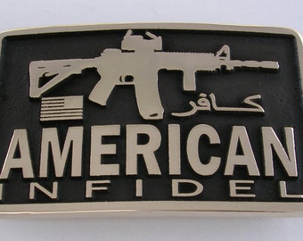 American Infidel Belt Buckle