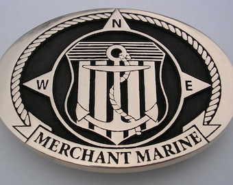 Merchant Marines Belt Buckle - Made in the USA