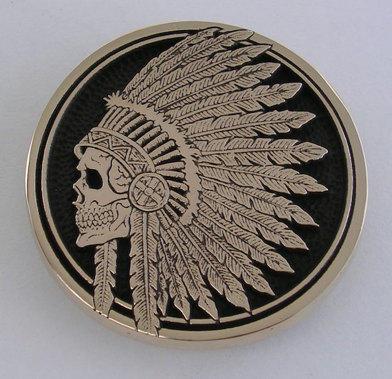 Indian Skull Headdress Belt Buckle Etsy Israel