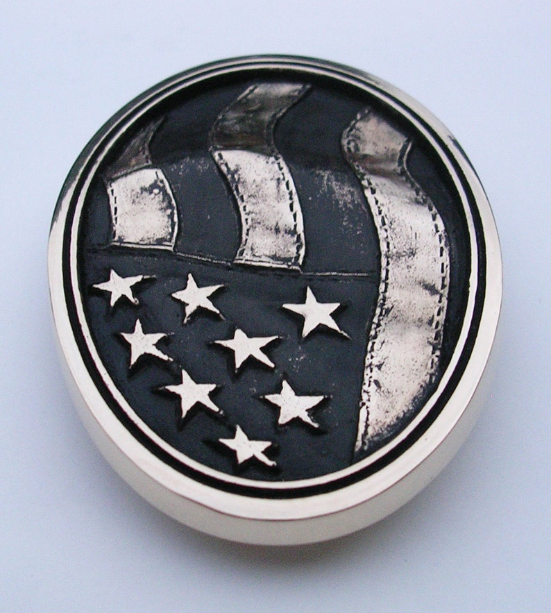 American Flag Old Glory Belt Buckle Made in the image 3