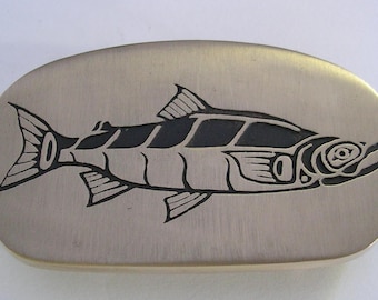 Northwest Coast Sockeye Salmon Buckle