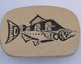 Northwest Coast Pink Salmon Buckle