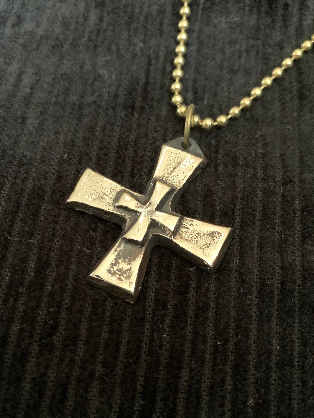 Templar Cross Necklacependant Etsy