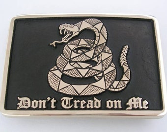 Don't Tread on Me Belt Buckle - Rectangle