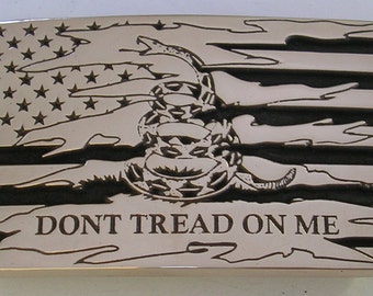 American Dont Tread on Me Flag Belt Buckle USA