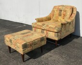 2pc Mid Century Lounge Chair Armchair Ottman Modern Craft Adrian Pearsall Accent Hollywood Regency Vintage Seating Retro Living Room Boho