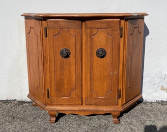 Antique Wood Cabinet Furniture Entry Way Sideboard Table Vintage Storage Living Room Dining CUSTOM PAINT AVAIL