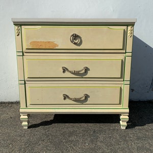 Vintage Nightstand Bachelor Chest French Provincial Dresser Bedside Table Oversized Furniture Bedroom Chest Storage Wood CUSTOM PAINT AVAIL image 1