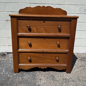 Antique Dresser Nightstand Victorian Wood Chest of Drawers Furniture Bedroom Storage Wash Stand Farmhouse Vintage Custom PAINT AVAIL