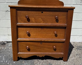 Antique Dresser Nightstand Victorian Wood Chest of Drawers Furniture Bedroom Storage Wash Stand Farmhouse Vintage Custom PAINT AVAIL