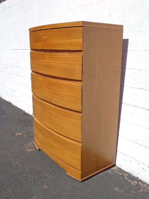 Mid Century Dresser Chest Of Drawers Tallboy Art Deco Modern
