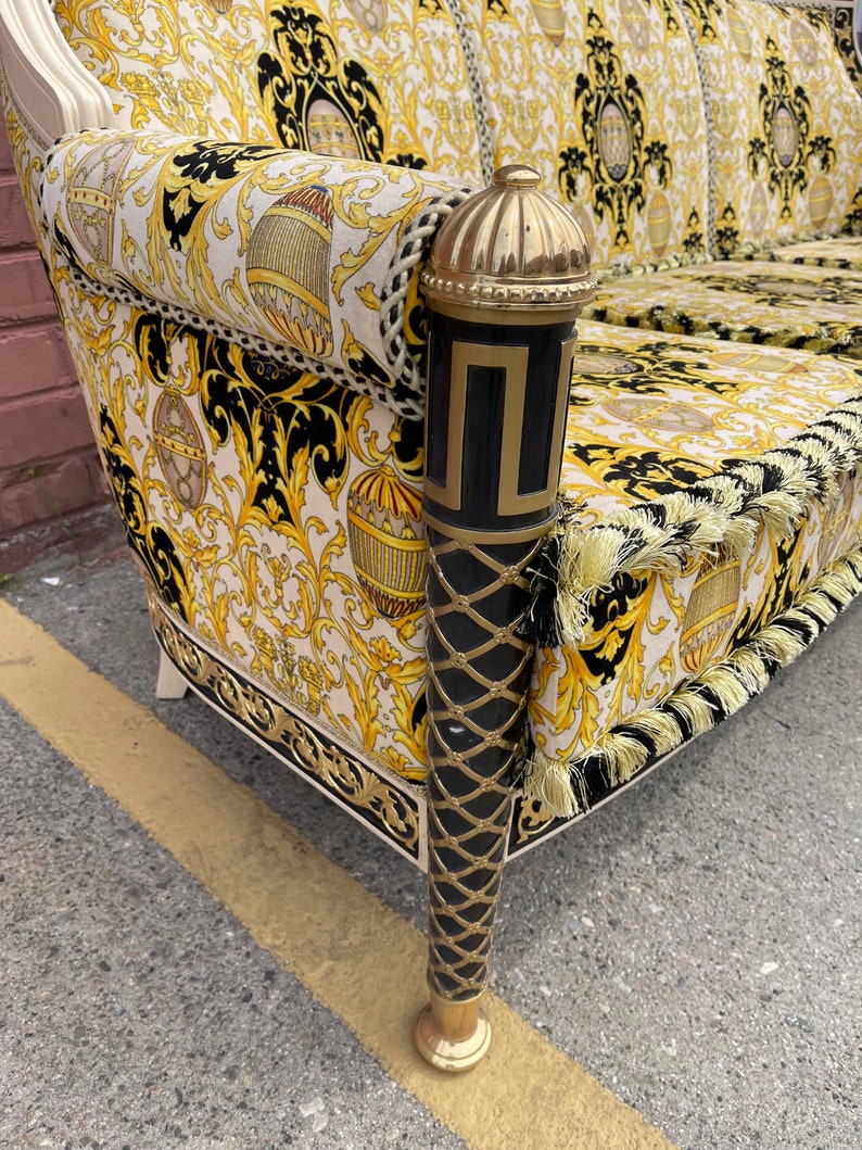 Fabulous Custom Versace Style Sofa Couch Formal Living Room Seating