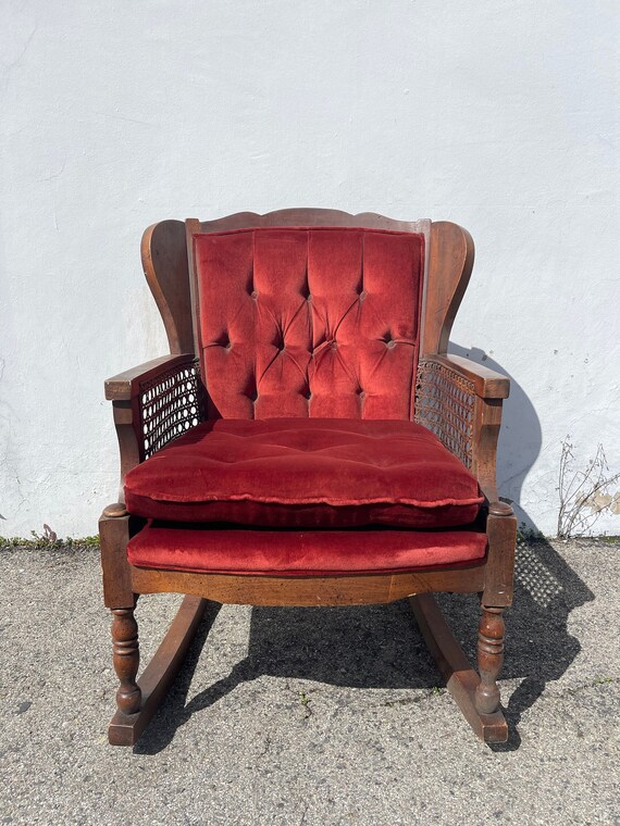 Vintage velvet rocking chair new arrivals
