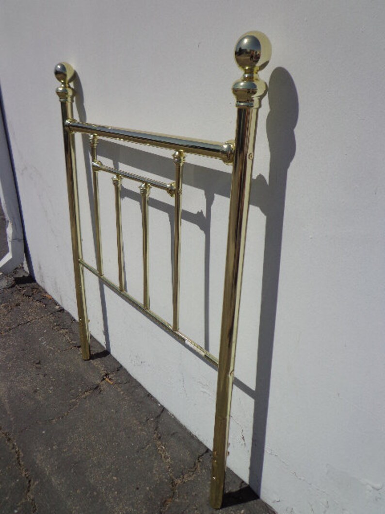 Twin Headboard Brass Style Bed Single Vintage Antique Gold Etsy