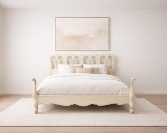 Vintage French Provincial Bed Frame | Full Size Neoclassical Regency CUSTOM PAINT AVAILABLE