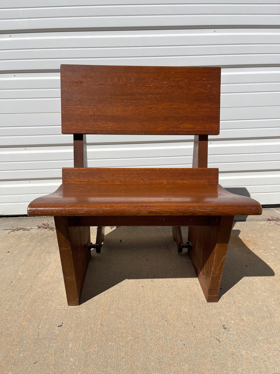 Antique Prayer Bench Chair Seating Oak Wood Mission Arts and Etsy