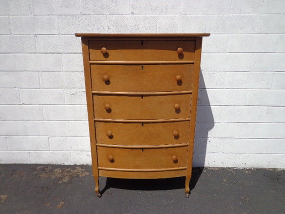 Antique Dresser Tall Boy Highboy Chest Drawers Shabby Chic Etsy