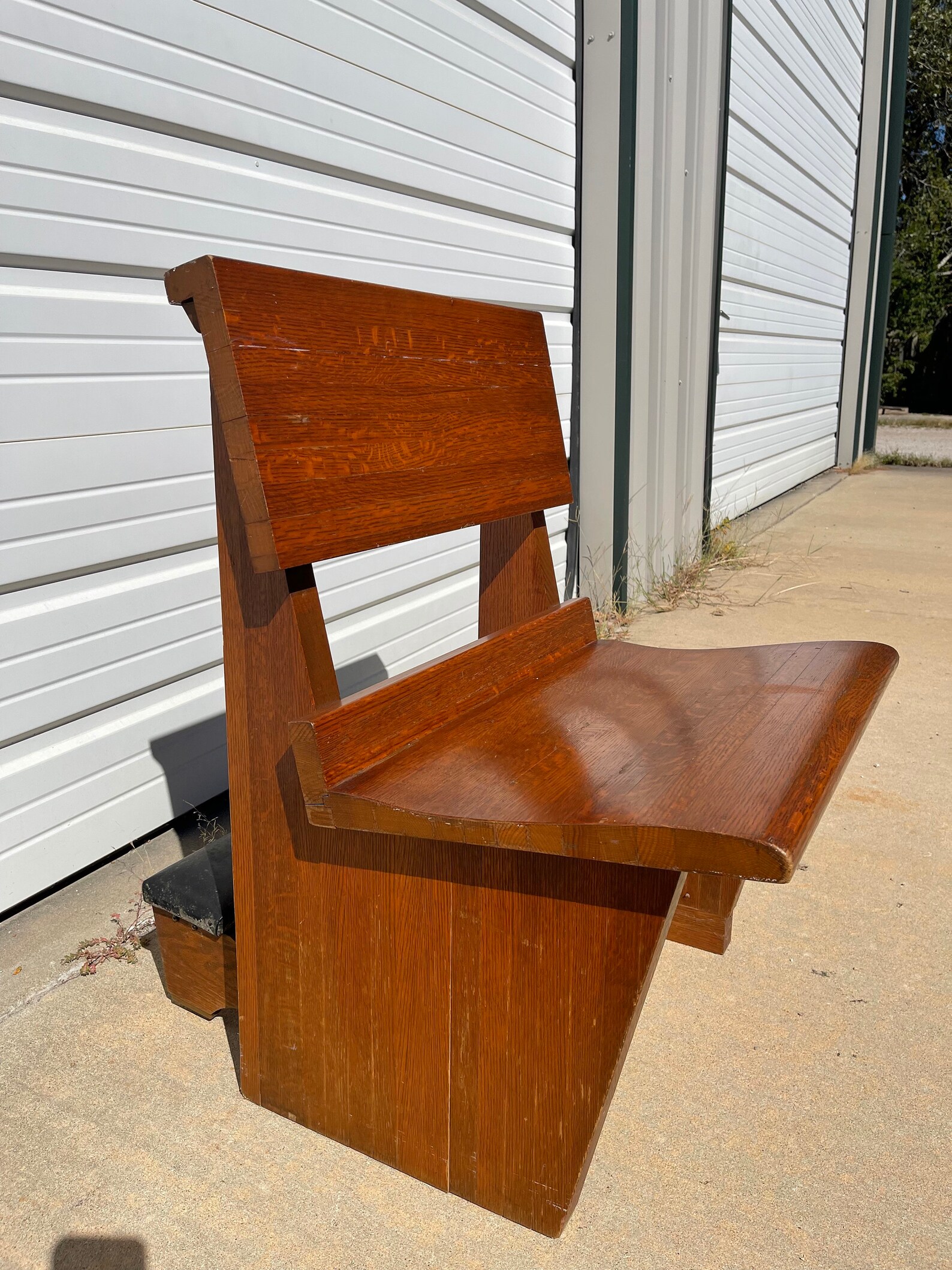Antique Prayer Bench Chair Seating Oak Wood Mission Arts and Etsy