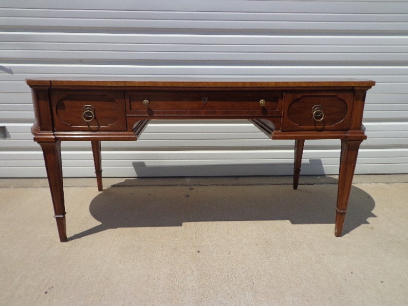 Antique Desk Writing Table Thomasville Federal Vintage Vanity Etsy