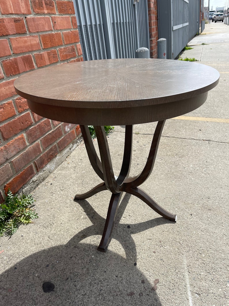 Custom Contemporary Side Table Solid Wood Pedestal Base Accent Etsy