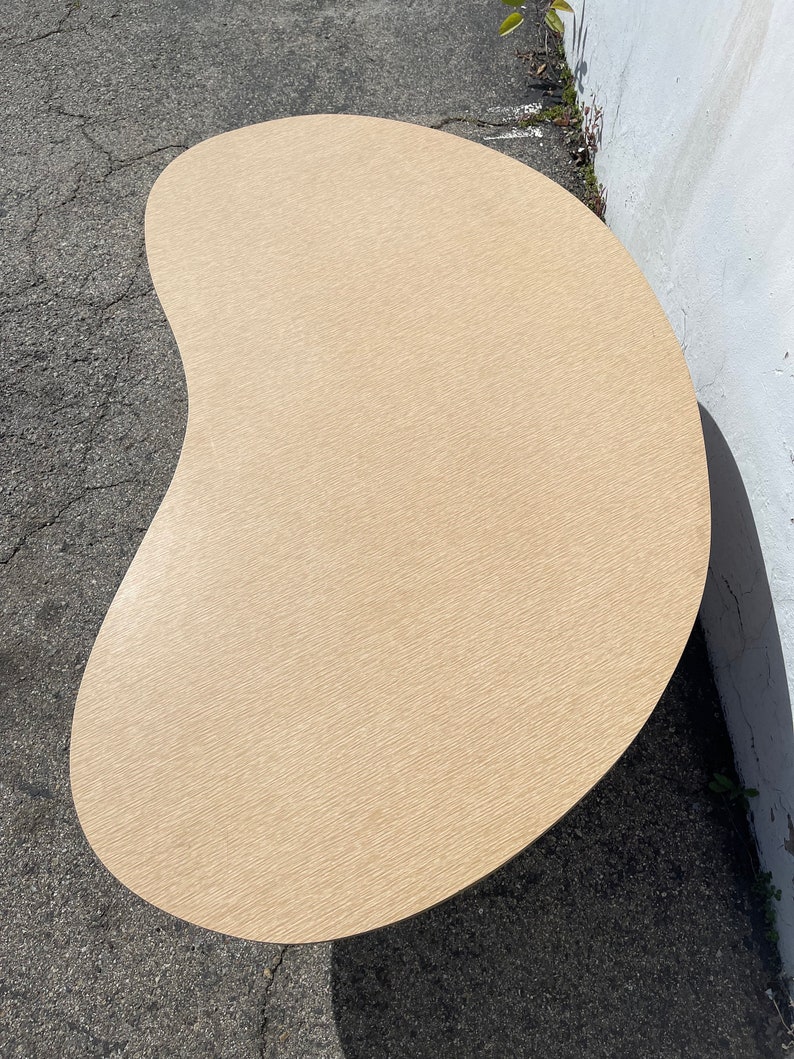 Mid Century Modern Kidney Shaped Coffee Table Retro Traditional Vintage Accent Cocktail Hollywood Regency Minimalist CUSTOM PAINT AVAIL image 5
